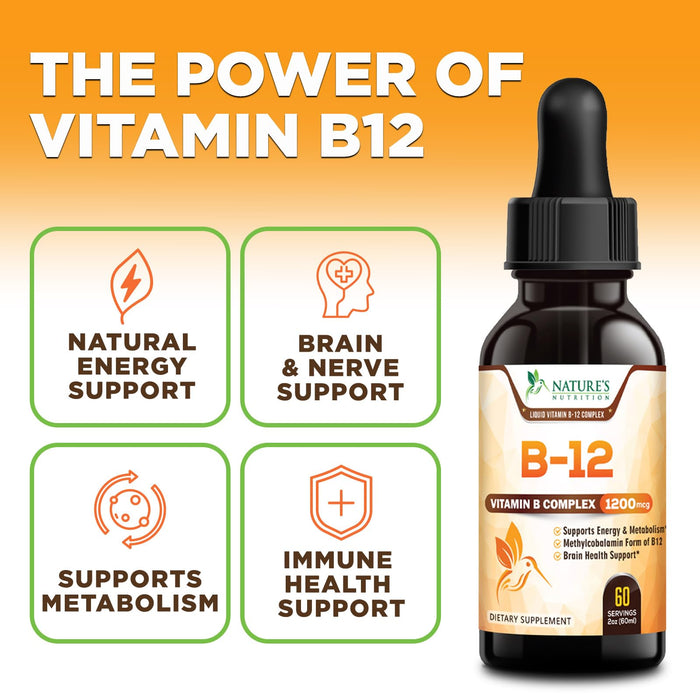 Vitamin B12 (Methylcobalamin) - Raspberry, 2 Fl Oz
