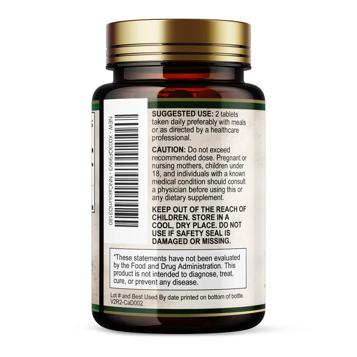 Calcium 1200 mg with Vitamin D3 â€“ 180 Tablets