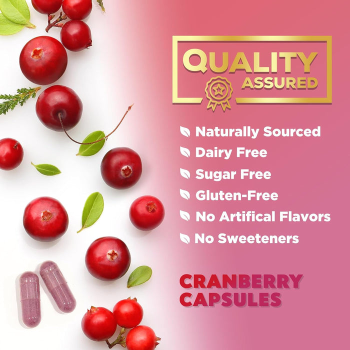 Cranberry Pills Supplement for Women & Men + Vitamin C & E - 25,200mg Formula for Urinary Tract Health Support, Non-GMO and Gluten Free, Nature's Cranberry Supplements