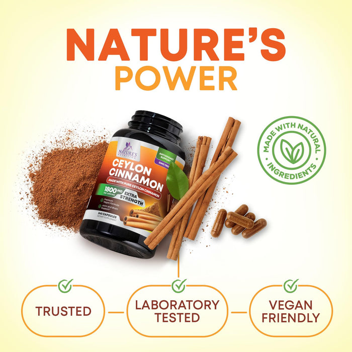 Ceylon Cinnamon 1800 mg - 240 Capsules