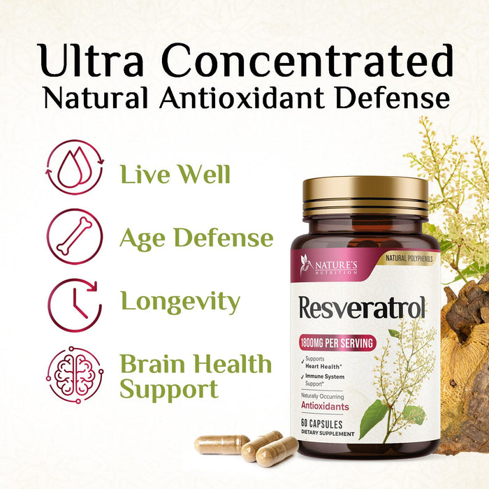 Resveratrol 1800mg â€“ 60 Vegan Capsules