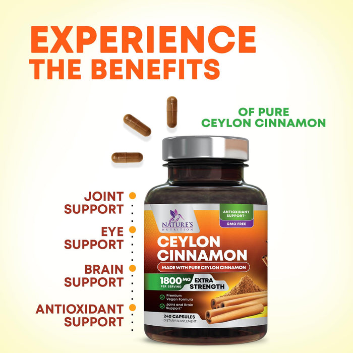 Ceylon Cinnamon 1800 mg - 240 Capsules