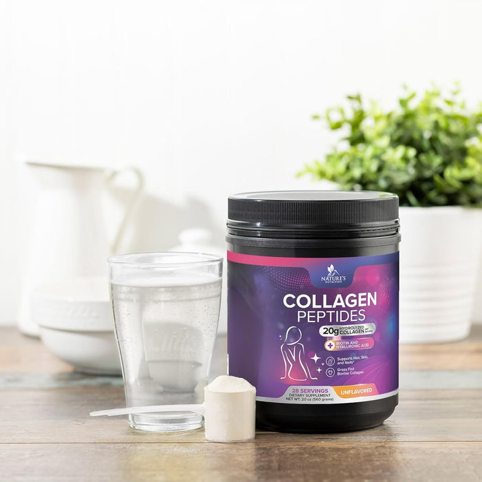 Collagen Gummies with Biotin - Hydrolyzed Collagen Peptides Supplement Types I and III - Support for Hair, Skin, Nails and Joints - Gluten Free and Non-Gmo - Orange Flavored Gummy Vitamins