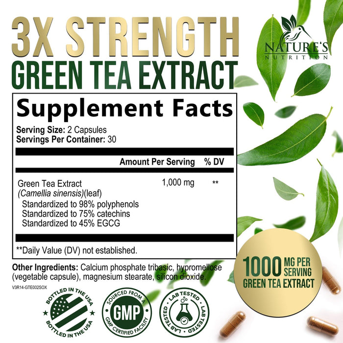 Green Tea Extract 1000 mg - 60 Capsules