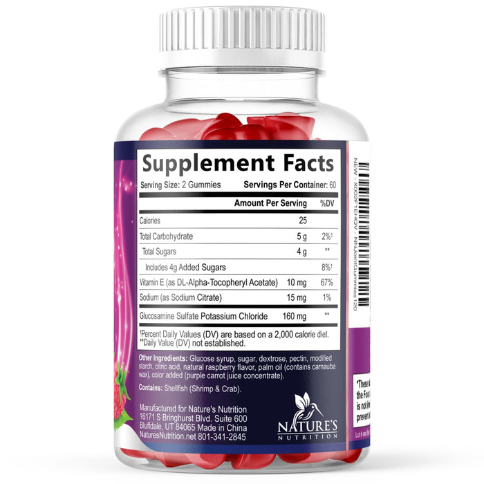Joint Support Gummies + Glucosamine & Vitamin E - 120 Gummies
