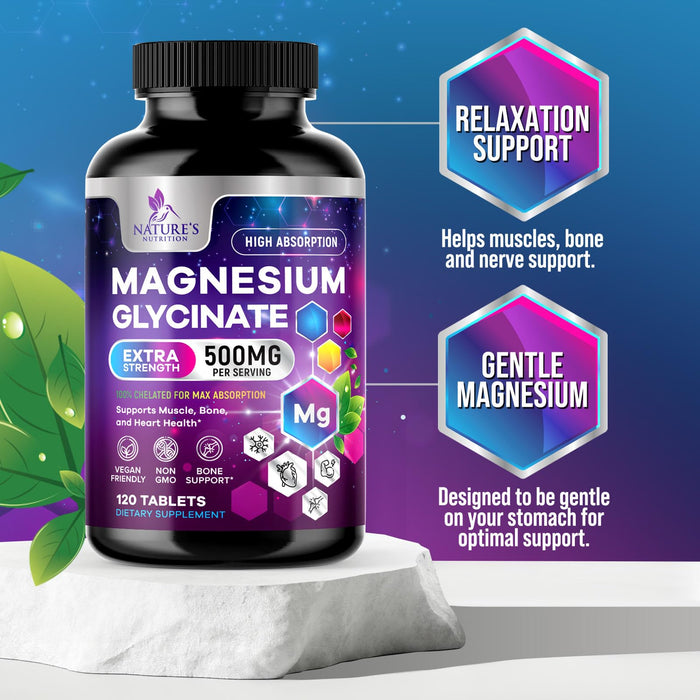 Magnesium Glycinate 500 mg - 120 Tablets