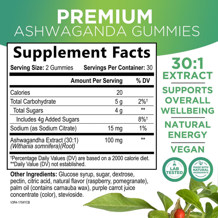 Ashwagandha Gummies â€“ 3000mg â€“ 60 Gummies