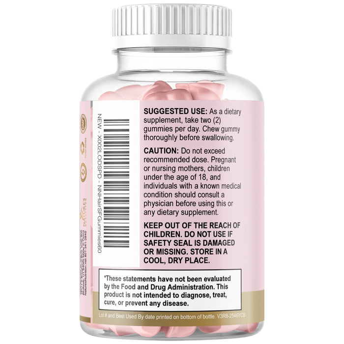 Hair, Skin & Nails Vitamins 5000 mcg - 60 Gummies