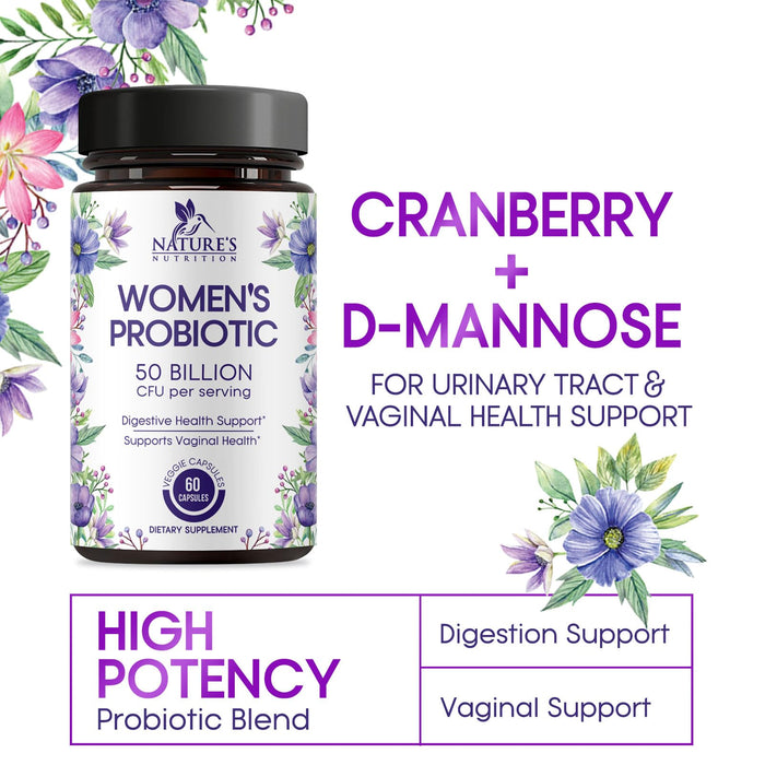 Women's Probiotic + Prebiotics 50 Billion CFU - 60 Capsules