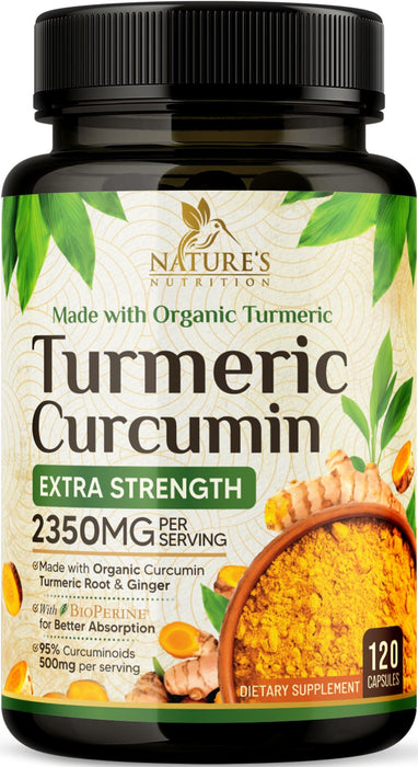 Turmeric Curcumin + Ginger & Black Pepper 1750 mg - 120 Count