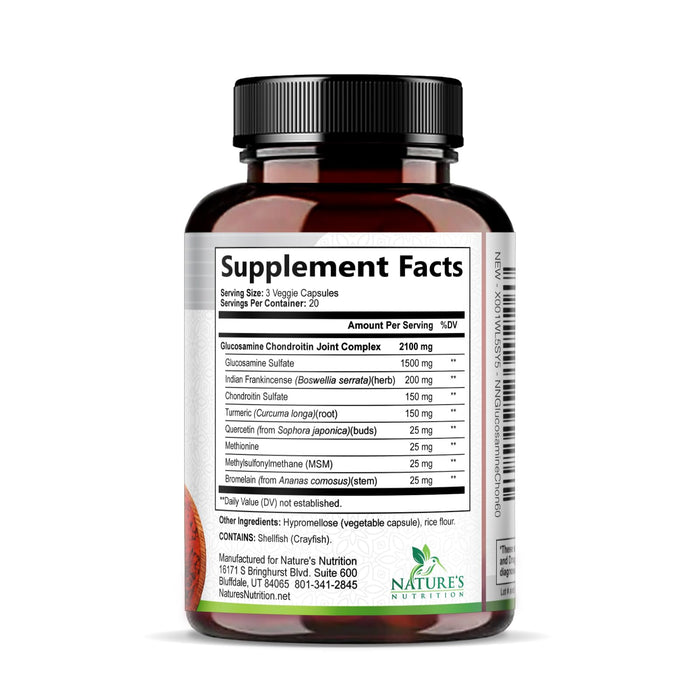 Glucosamine Chondroitin MSM 2100mg Complex â€“ 60 Capsules