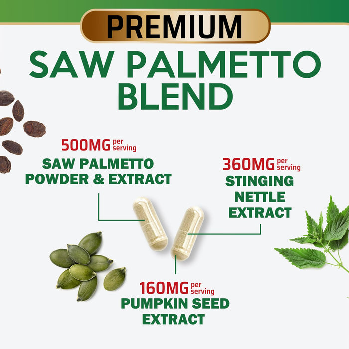 Saw Palmetto for Men 1000MG Prostate Health â€“ 120 Capsules