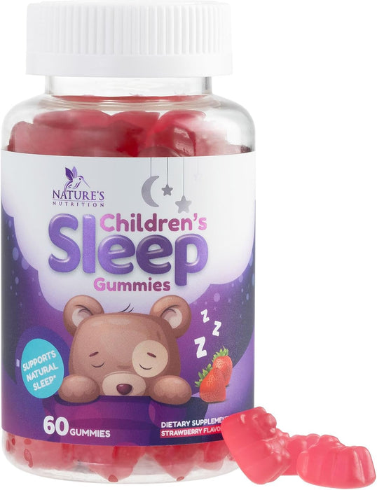 Kids Sleep Gummies, 2mg Melatonin, Nature's Effective & Drug-Free Restful Sleep Support Supplement, Childrens Melatonin Gummy for Ages 4 & Up, Vegan, Non-GMO, Natural Color & Berry Flavor