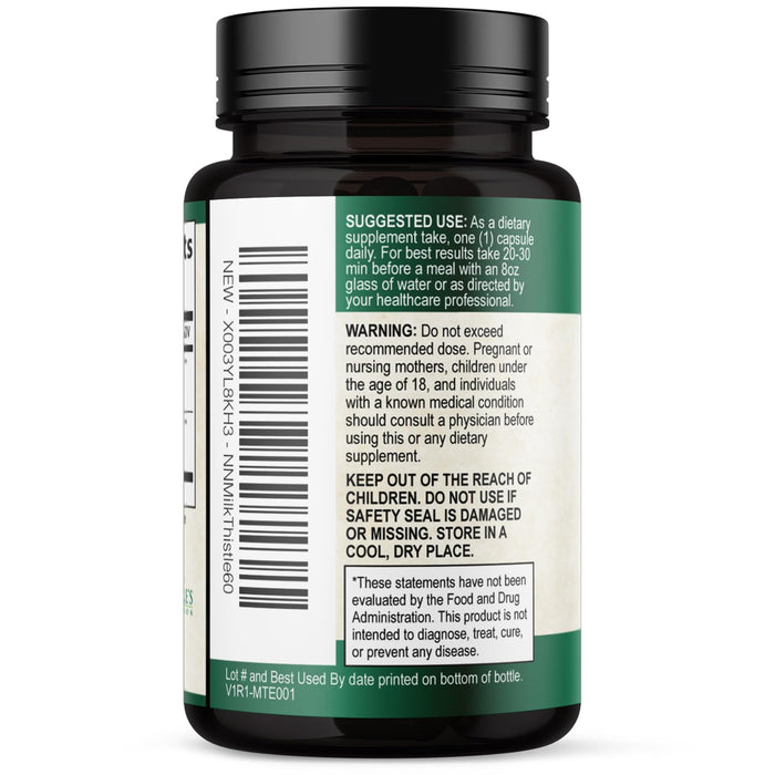 Milk Thistle Extract â€“ 1000mg â€“ 60 Capsules