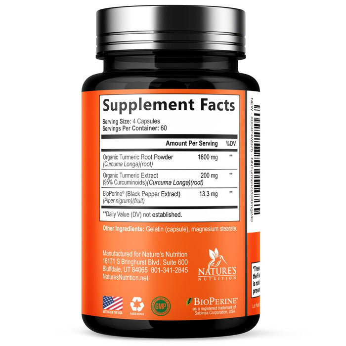 Turmeric Curcumin + Black Pepper 2000 mg - 240 Count