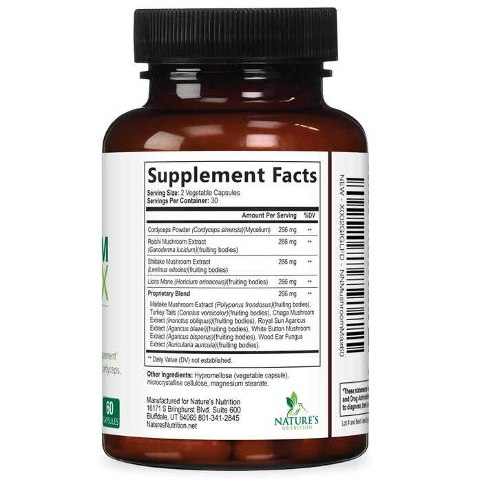 Mushroom Complex 10-in-1 1330 mg - 60 Capsules