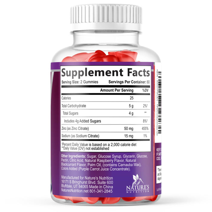 Zinc Gummies 50mg â€“ 120 Gummies