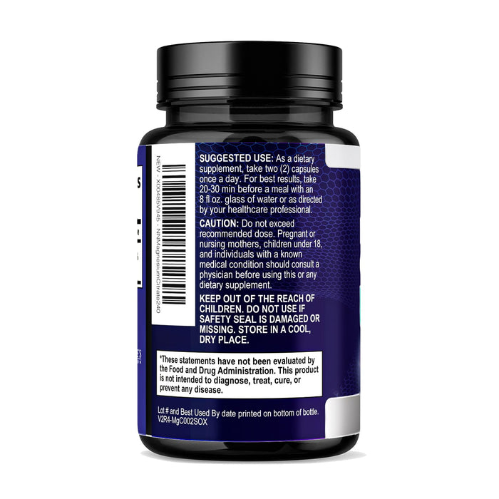Magnesium Citrate 1000 mg for Absorption â€“ 240 Capsules
