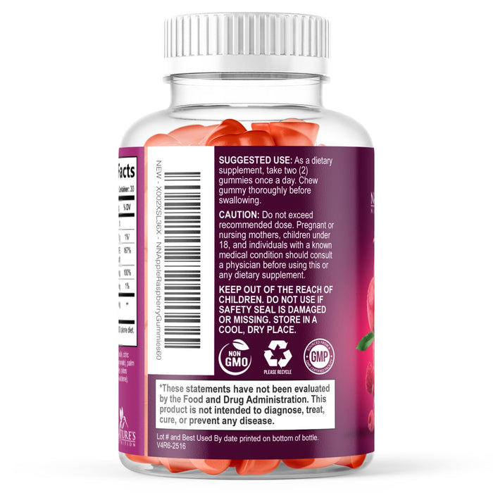 Apple Cider Vinegar Gummies Sugar Free 1000mg for Cleanse â€“ 60 Gummies