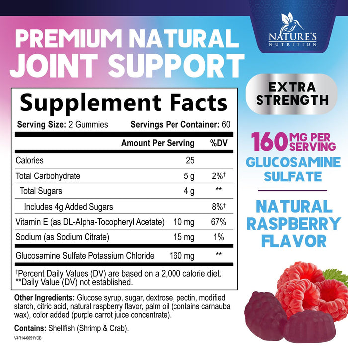 Joint Support Gummies + Glucosamine & Vitamin E - 120 Gummies