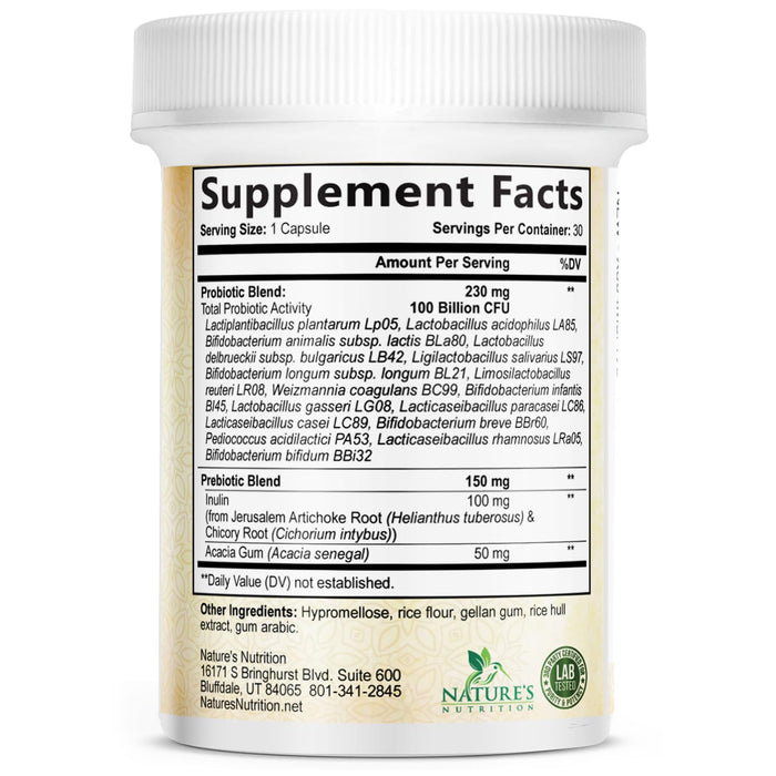 Women's Probiotic + Prebiotics 100 Billion CFU - 30 Capsules