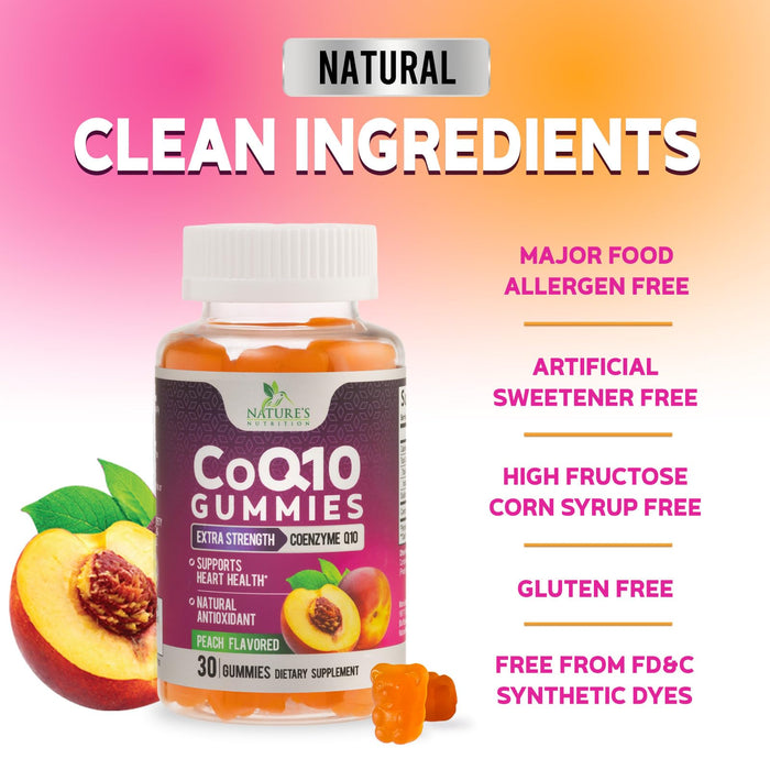 CoQ10 100 mg - Peach, 30 Gummies