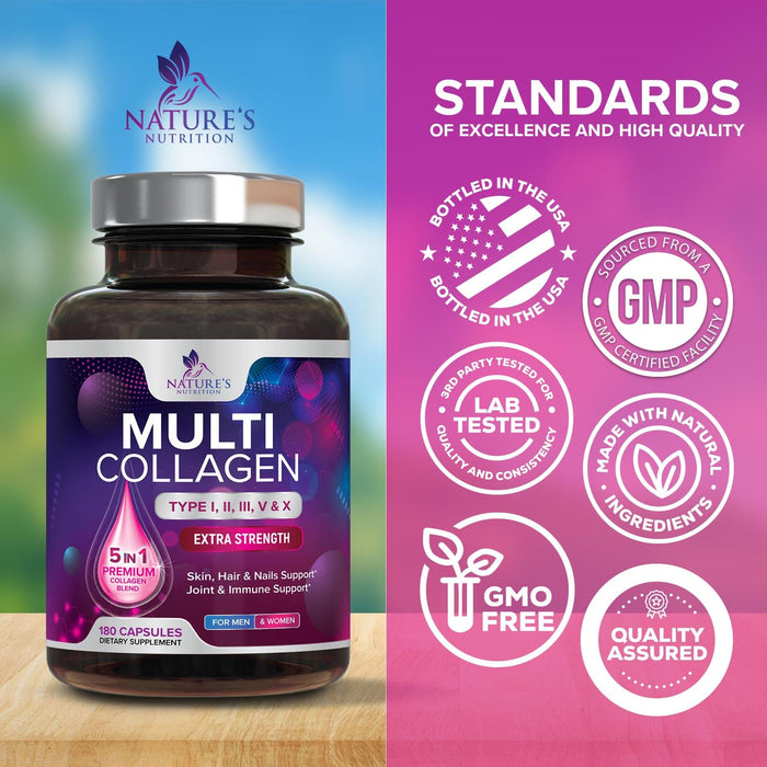 Multi Collagen Peptides - 180 Capsules