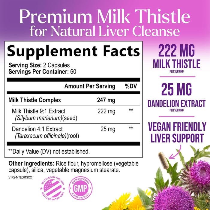 Milk Thistle Extract â€“ 1000mg â€“ 120 Capsules