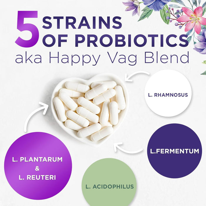 Probiotics for Women 4-in-1, 50 Billion CFU + Prebiotics, Vaginal Women's Probiotic for Digestive, pH, Urinary & Immune Health Support, No Gluten, Shelf Stable Probiotic Supplement