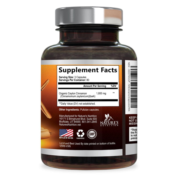 Ceylon Cinnamon 1800 mg - 240 Capsules