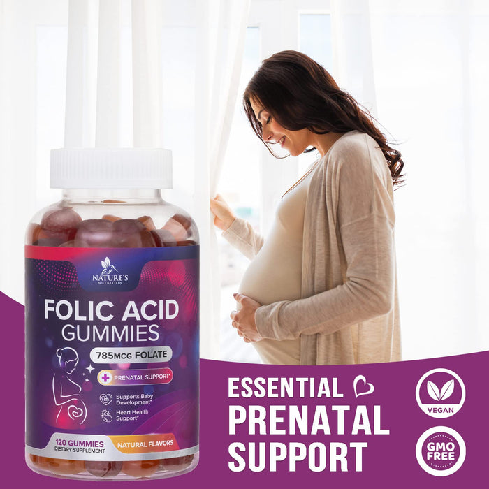 Folic Acid Gummies for Women 785 mcg