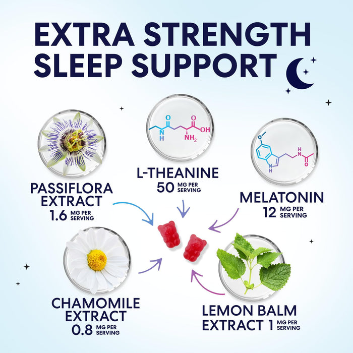 Melatonin Sleep Gummies 12 mg - 60 Gummies