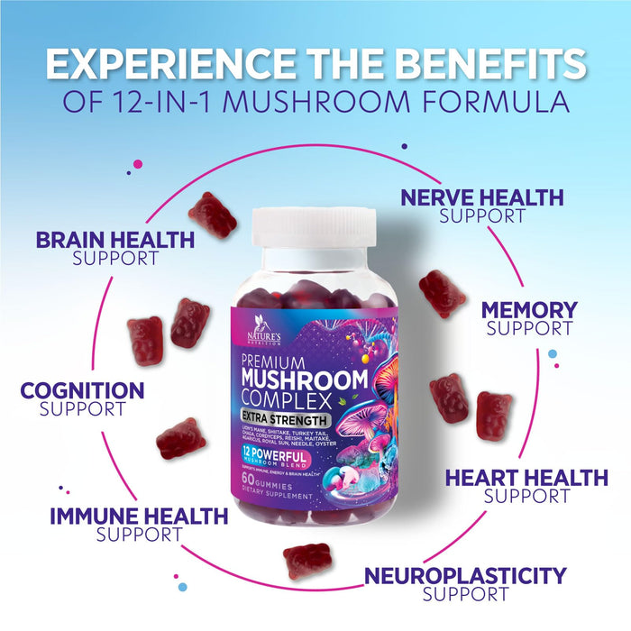 Mushroom Complex Gummies 12-in-1 - 120 Gummies