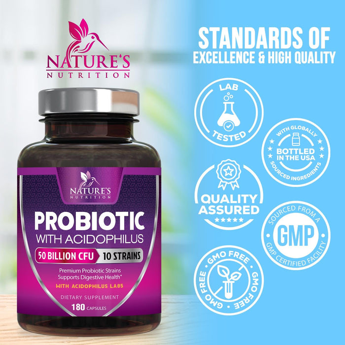 Probiotic + Prebiotics 60 Billion CFU - 180 Capsules
