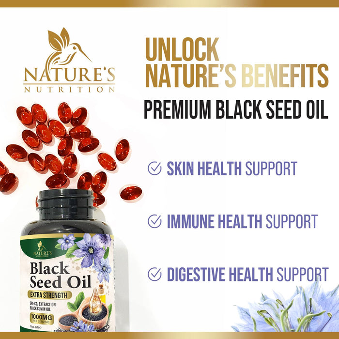 Black Seed Oil 1000 mg - 180 Softgels