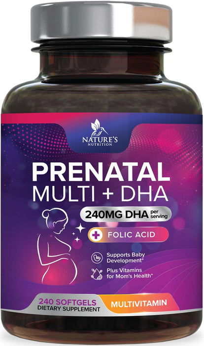 Prenatal Multivitamin + Folic Acid & DHA - 240 Softgels
