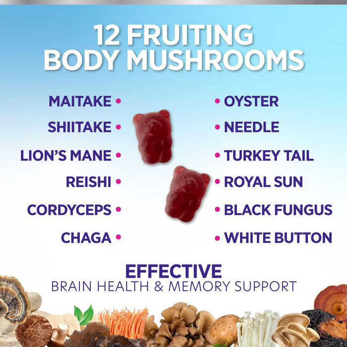 Mushroom Complex Gummies 12-in-1 - 120 Gummies