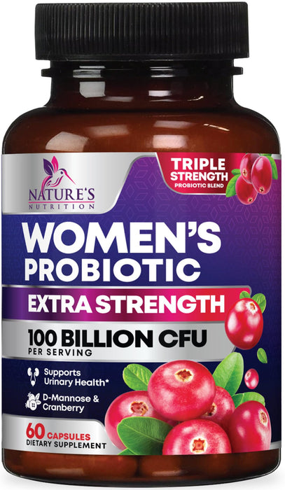 Women's Probiotic + Cranberry & Prebiotics 90 Billion CFU - 60 Capsules