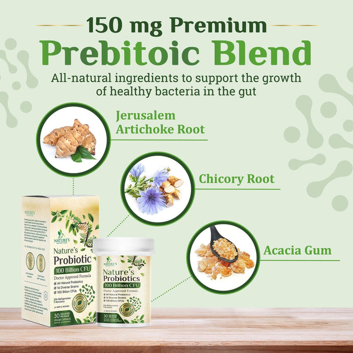 Probiotics for Women Capsules - 100 Billion CFU Prebiotics, Acidophilus Probiotics Supports Immune System Digestive Health, Supports Occasional Constipation & Bloating, Daily Supplement