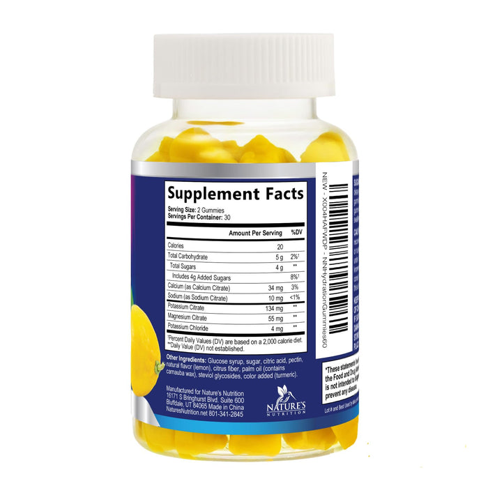 Electrolyte Gummies - Lemon, 60 Gummies