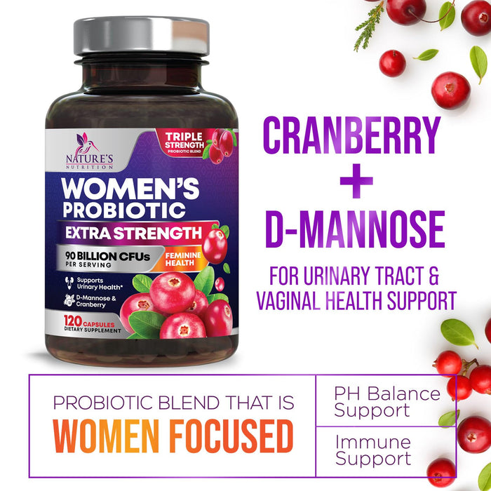 Probiotics for Women – 90 Billion CFU – 120 Capsules