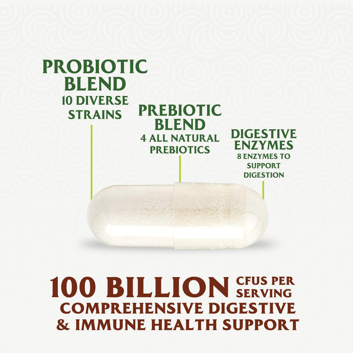 Probiotic + Prebiotics 100 Billion CFU - 60 Capsules