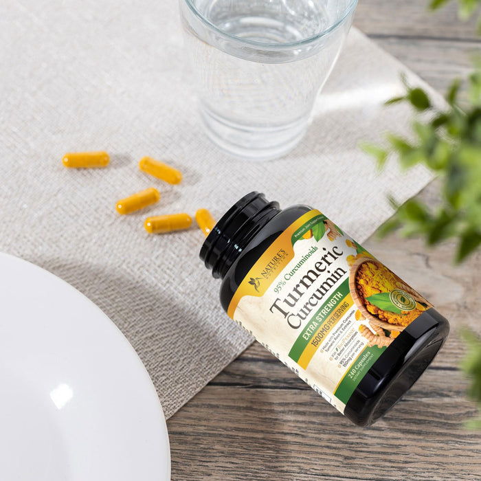 Turmeric Curcumin Supplement 1500mg - Organic Tumeric & BioPerine Black Pepper for Best Absorption with 95% Curcuminoids, Nature's Joint & Immune Support, Non-GMO, Bottled in USA