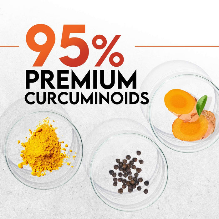 Turmeric Curcumin Supplement 2000mg - Nature's Joint & Immune Support, Organic Tumeric & BioPerine Black Pepper for Best Absorption with 95% Curcuminoids, Non-GMO, Bottled USA
