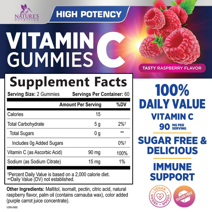 Vitamin C - Raspberry, 120 Gummies