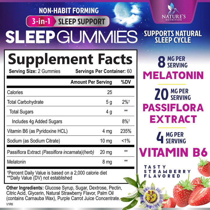 Melatonin Sleep Gummies 8 mg - 120 Gummies