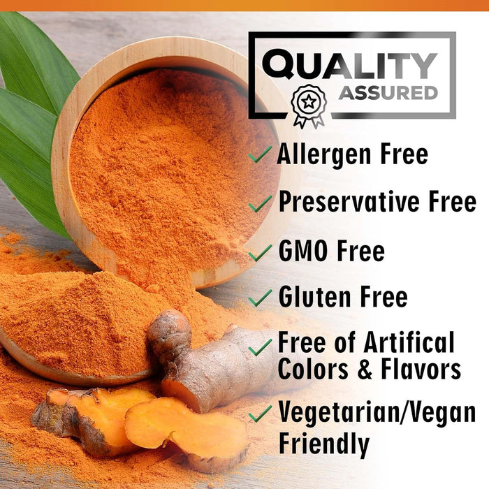 Turmeric Curcumin with BioPerine 95% Standardized Curcuminoids 1950mg - Black Pepper Extract for Max Absorption, Nature's Joint Support Supplement, Herbal Turmeric Pills, Vegan Non-GMO