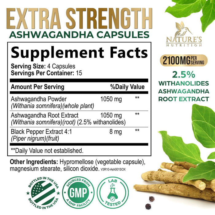 Ashwagandha 2100 mg - 60 Capsules