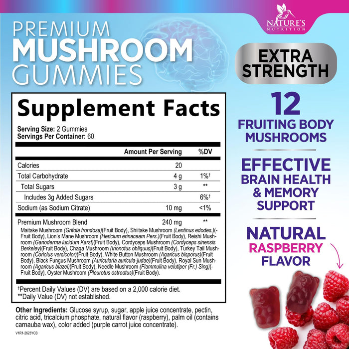 Mushroom Complex Gummies 12-in-1 - 120 Gummies