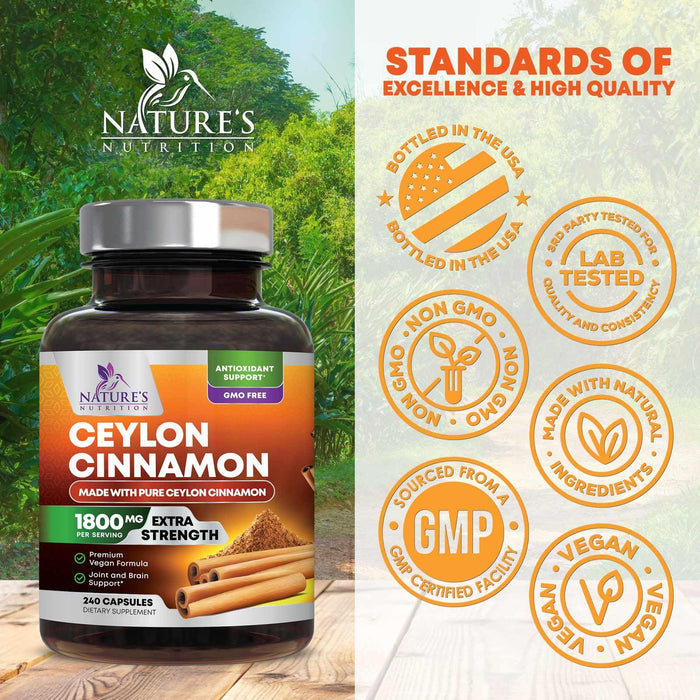 Ceylon Cinnamon 1800 mg - 240 Capsules